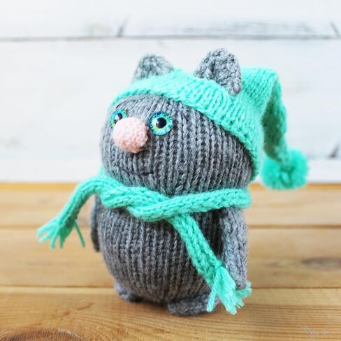 لعبة الكروشيه المصنوعة يدويًا Amigurumi-4.3 "(11 سم) لعبة محشوة مع عيون زجاجية ، خيوط أكريليك ، ملء غير حساس ، دمية كاتشيه قابلة للتحصيل للديكور المنزلي أو الهدية in Saudi Arabia