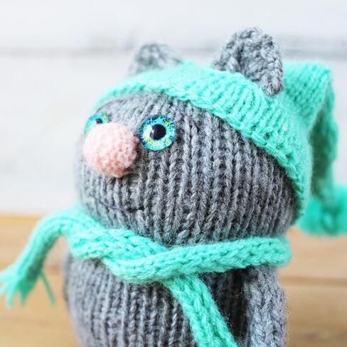 لعبة الكروشيه المصنوعة يدويًا Amigurumi-4.3 "(11 سم) لعبة محشوة مع عيون زجاجية ، خيوط أكريليك ، ملء غير حساس ، دمية كاتشيه قابلة للتحصيل للديكور المنزلي أو الهدية in Saudi Arabia