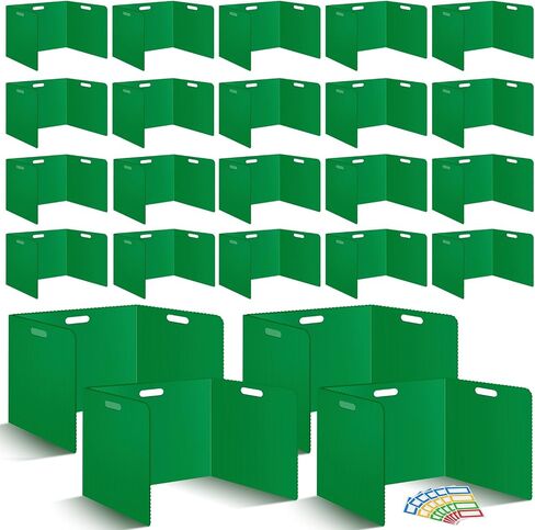24 Pcs Desk Dividers for Students 14 × 17.5 × 14 Inch Plastic Durable and Waterproof Privacy Folders Shields Test Dividers with Classroom Privacy Boards for School Study Supplies(Blue) in Kuwait
