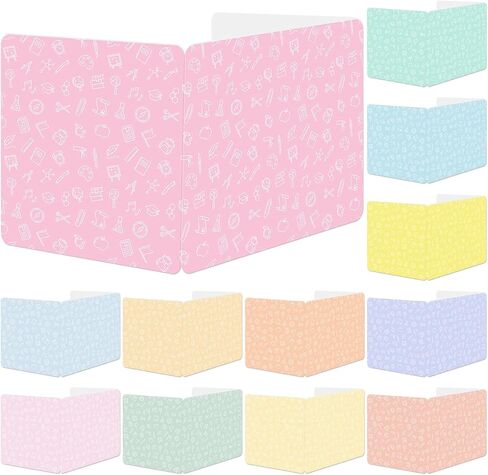 GISGFIM 12 Pack Privacy Shields للطالب في 12 ألوان الباستيل مقاطعات المكتب مجلدات خصوصية متينة اختبار مقسمات درع لوحات الدراسات التقسيم لمدرس الفصول الدراسية العودة إلى اللوازم المدرسية in Kuwait