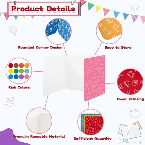 GISGFIM 12 Pack Privacy Shields للطالب في 12 ألوان الباستيل مقاطعات المكتب مجلدات خصوصية متينة اختبار مقسمات درع لوحات الدراسات التقسيم لمدرس الفصول الدراسية العودة إلى اللوازم المدرسية in Kuwait