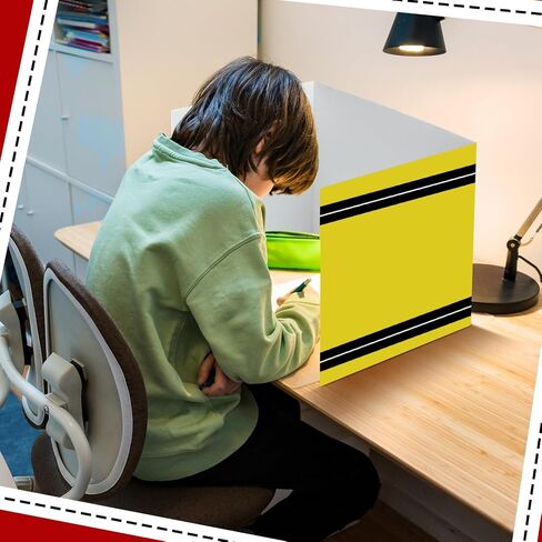 24 PCS لوحات خصوصية للطلاب تلوين موضوع Solid Classroom Divide Dipider Trifold Cardboard Table Bolders Privers for Teacher Student Study Test in Kuwait