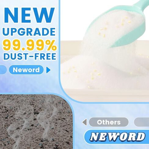 Neword Crystals Cat Sterter Health Monitor Resident Cater Cat Sterter - Deptection Deptection - يساعد في اكتشاف المخالفات في البول القط - القمامة الكريستالية غير المنقوشة مع هلام السيليكا 8 رطل. شنطة in Kuwait