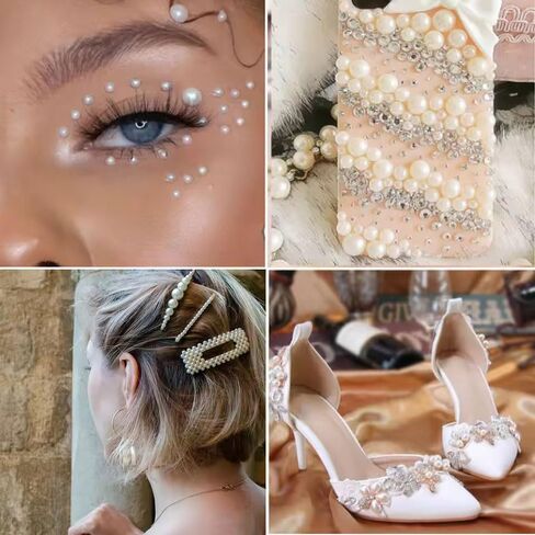 1000pcs أحجام مختلطة 3/4/5/6/8/8/10 مم مسطح نصف جولة جولة الجوهرة لصياغة ، حبات اللؤلؤ الذهبي الأحجار الأحجار الكريمة للحرف اليدوية ، فستان فستان فن الأظافر تصنع الزينة (الذهب) in Kuwait