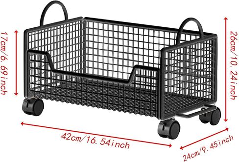 Rolling Book Cart with Wheels Mobile File Cart Bookshelf Multifunctional Storage Organizer 16.54x9.45x10.24 inch for Office Kitchen Pantry- White in Kuwait