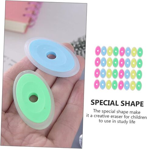 jojofuny 50pcs محو السيليكون للبالغين أنماط عشوائية التصميم الإبداعي لاستخدام المدارس والمكاتب لمحو جيل الهلام وعلامات القلم الرصاص in Saudi Arabia