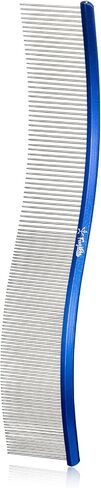 مشط من الفولاذ المقاوم للصدأ مشط للكلاب CATS CAT PET HAIR COMBING RAMING CURGY مع نهايات مستديرة وسلسة أدوات أسنان الفولاذ المقاوم للصدأ لإزالة التشابك والعقدة (بولي) in Kuwait