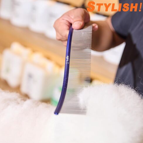 مشط من الفولاذ المقاوم للصدأ مشط للكلاب CATS CAT PET HAIR COMBING RAMING CURGY مع نهايات مستديرة وسلسة أدوات أسنان الفولاذ المقاوم للصدأ لإزالة التشابك والعقدة (بولي) in Kuwait