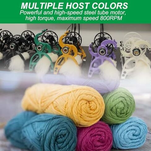 Electric Fiber Spinning Wheel - Black Wool Knitting Wheel with 3 Spools for Easy Yarn Crafting, Hand-Spinning & DIY Projects - Perfect for Beginners and Experts in Saudi Arabia