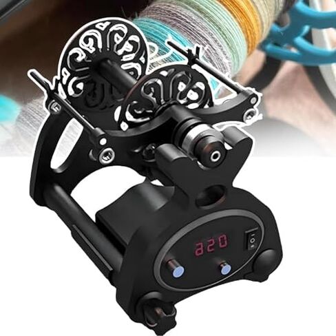 12V Electric Spinning Wheel Machine, Adjustable Speed Yarn Ball Winder with 14mm Feed Port, Digital Display for Precise Control, Forward & Reverse for Weaving & Roving Craft in Saudi Arabia
