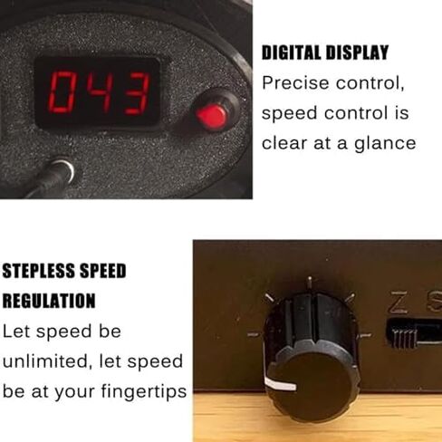 12V Electric Spinning Wheel Machine, Adjustable Speed Yarn Ball Winder with 14mm Feed Port, Digital Display for Precise Control, Forward & Reverse for Weaving & Roving Craft in Saudi Arabia