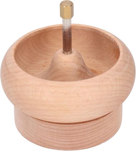 مومس Clay Bead Spinner ، أداة الدوران الخشبية للخرز مع إبرة معدنية لعشاق DIY أساور بذرة وقلائد in Kuwait