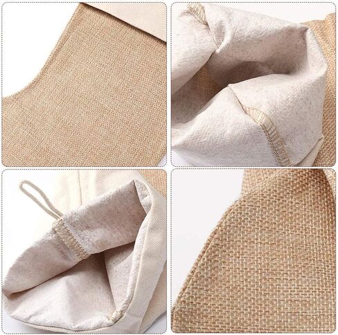 Custom Name Burlap Christmas Stockings, Farmhouse Christmas Fireplace Stockings, Personalized Family Stocking, Customized Stocking in Saudi Arabia