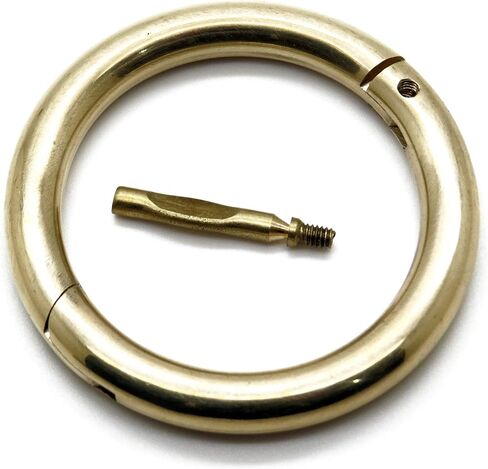 Superior Bull Nose Ring 2.5" + Screw Brass Cattle Cow Veterinary Instruments (1) in Kuwait