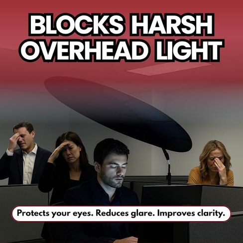 Cubicle Shade - Desk Shade for Cubicle to Block Light, Quick Install, No Tools Needed, Aircraft Grade Aluminium, UV-Resistant Fabric, 57.5x35x35 Inches, No Sag or Tilt, Protects Eyes in Saudi Arabia