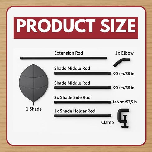Cubicle Shade - Desk Shade for Cubicle to Block Light, Quick Install, No Tools Needed, Aircraft Grade Aluminium, UV-Resistant Fabric, 57.5x35x35 Inches, No Sag or Tilt, Protects Eyes in Saudi Arabia