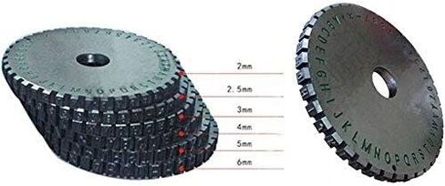 Embosser Machine 2mm, 3mm, 5mm, 6mm Letter Wheel Embossing Font Stamping Print (6mm) in Saudi Arabia