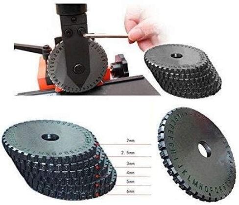 Embosser Machine 2mm, 3mm, 5mm, 6mm Letter Wheel Embossing Font Stamping Print (6mm) in Saudi Arabia