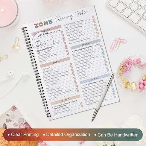 Adhd Cleaning Planner for Adults and Teens Adhd Cleaning and Organizing Planner Cleaning Schedule and Checklist Notebook List Daily Weekly Monthly for Home Chore Chart Adhd Daily Planner in Kuwait