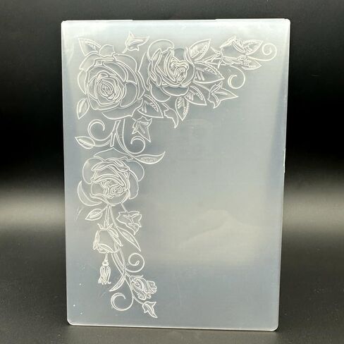3D Plastic Embossing Folder TemplateThree Dimensional Rose Edge Texture 5x7 Inch for Card Making DIY Scrapbooking Paper Crafting Handmade Crafts Scrapbooking Arts Supplies Scrapbook Decor in Saudi Arabia