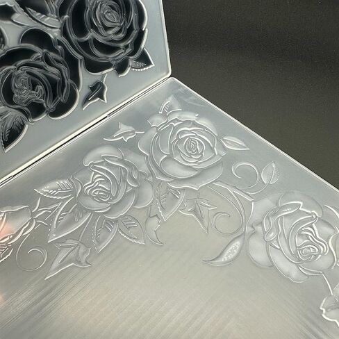 3D Plastic Embossing Folder TemplateThree Dimensional Rose Edge Texture 5x7 Inch for Card Making DIY Scrapbooking Paper Crafting Handmade Crafts Scrapbooking Arts Supplies Scrapbook Decor in Saudi Arabia