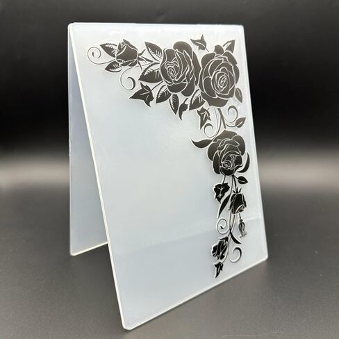 3D Plastic Embossing Folder TemplateThree Dimensional Rose Edge Texture 5x7 Inch for Card Making DIY Scrapbooking Paper Crafting Handmade Crafts Scrapbooking Arts Supplies Scrapbook Decor in Saudi Arabia