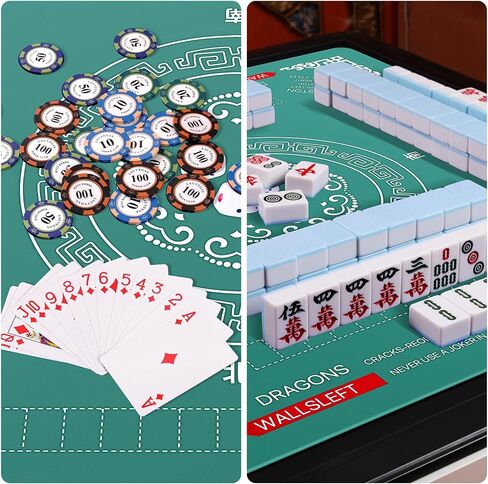 Mahjong Table Cover Mat with Carry Bag, Anti-Slip Noise Reduction Surface, 32.4 x 32.4 Inch, for Poker Cards Dominoes Tile Games (Navy) in Saudi Arabia