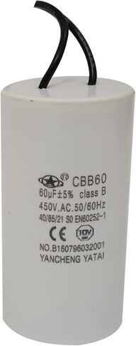 Yancheng Yatai CBB60 Capacitor 80uF 300V AC 2-Wire 50/60Hz Cylinder 44x95mm Blower Motor air Compressor, air Conditioner Compressor and Motor, Circular Replacement Part. in Kuwait