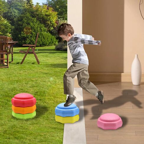 Stepping Stones for Kids-6 PCS EPP Balance Balance Kids Steping Stones للأطفال الصغار 1-3 للنشاط الخارجي الداخلي الذي يعزز مهارات التوازن والتنسيق لدى الأطفال الصغار in Kuwait