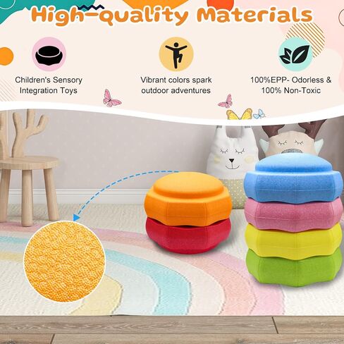 Stepping Stones for Kids-6 PCS EPP Balance Balance Kids Steping Stones للأطفال الصغار 1-3 للنشاط الخارجي الداخلي الذي يعزز مهارات التوازن والتنسيق لدى الأطفال الصغار in Kuwait