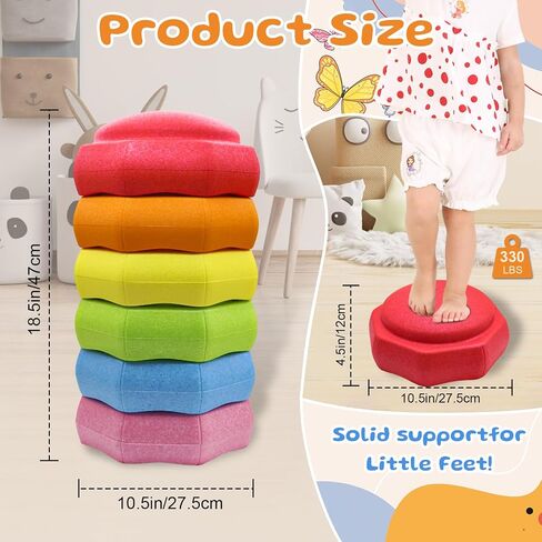 Stepping Stones for Kids-6 PCS EPP Balance Balance Kids Steping Stones للأطفال الصغار 1-3 للنشاط الخارجي الداخلي الذي يعزز مهارات التوازن والتنسيق لدى الأطفال الصغار in Kuwait