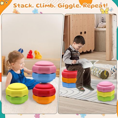 Stepping Stones for Kids-6 PCS EPP Balance Balance Kids Steping Stones للأطفال الصغار 1-3 للنشاط الخارجي الداخلي الذي يعزز مهارات التوازن والتنسيق لدى الأطفال الصغار in Kuwait
