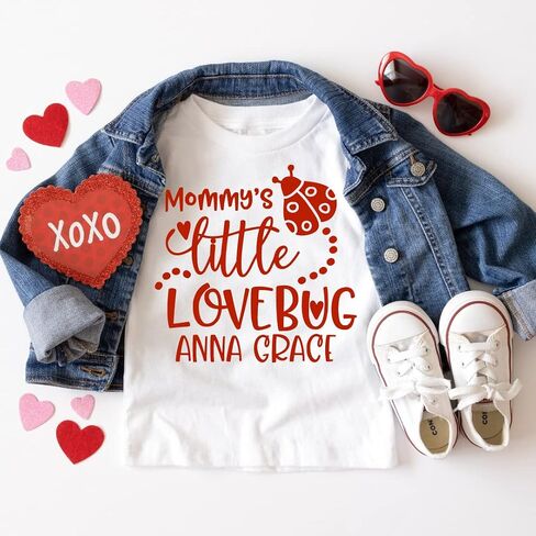 Mommy's Love Bug Baby Valentines Day Outfit Boy أو Girl ، Toddler Boy Boy Valentines Day Shirt ، Day Valentine Day for Toddler Girl ، Newborn Valentine's Day Onesie. متعدد الألوان in Saudi Arabia