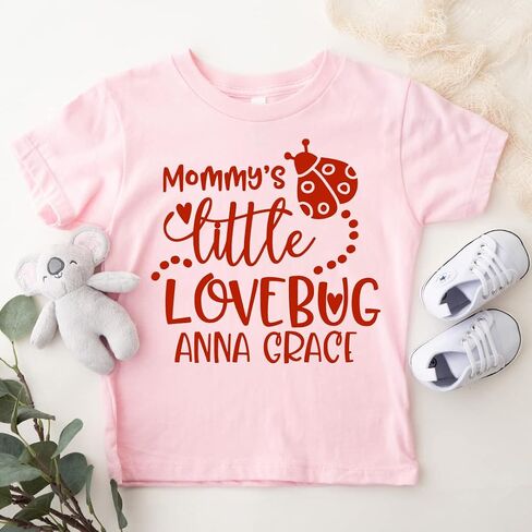 Mommy's Love Bug Baby Valentines Day Outfit Boy أو Girl ، Toddler Boy Boy Valentines Day Shirt ، Day Valentine Day for Toddler Girl ، Newborn Valentine's Day Onesie. متعدد الألوان in Saudi Arabia