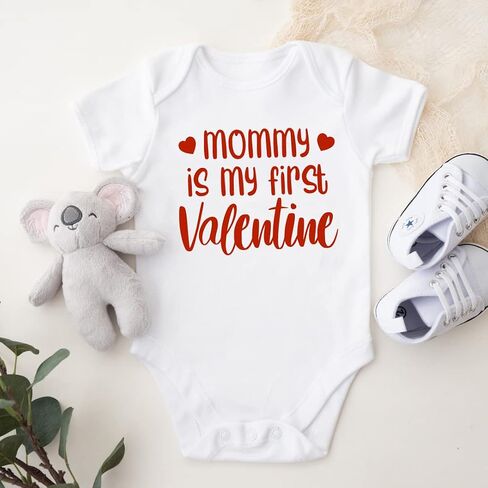 Mommy هي أول طفل لي طفل Valentine ، وزي يوم الولادة الولادة عيد الحب ، و Toddler Boy Boy Day Shirt ، وزي يوم عيد الحب لصبي طفل. متعدد الألوان in Saudi Arabia