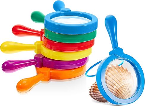 Lewtemi 6 Pack Kids Science Learning Toys Kids Machineding Glass with Stand Easy Watch jumbo Machifiers 3x Mextainification Exploring Science Presechool Apoys to Play Reading Book Map Hap in Kuwait