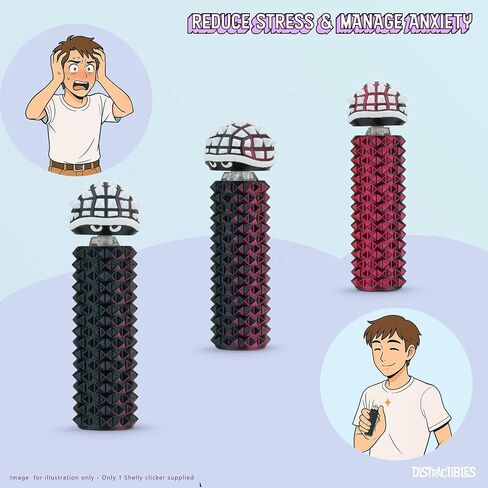 Shelly - لعبة تململ الحسية ، جهاز محفز الألم المحكم ، تخفيف الإجهاد للتركيز والتركيز (Neon Crimson) in Kuwait