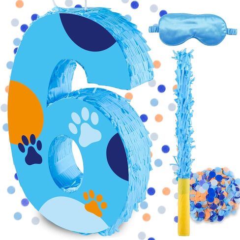 16 بوصة رقم 3 كلب paw بيناتا مع 16 بوصة piñata عصا عصا العصا عيبون لصبي فتاة الأطفال 3rd حفلة عيد ميلاد (3) in Kuwait