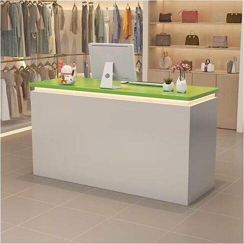 Modern Reception Desk with Counter,Checkout Counter Table,Compact Office Desk & Salon Reception Counter,for Salon Beauty Salon Supermarket(C,150cm/59in) in Kuwait