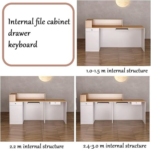 Front Desk Reception Counter,Modern Checkout Counter,Compact Office Desk & Salon Reception Counter,for Lobbies, Retail, Home Offices, Reception Room,(A6,R-47.2x23.6x39.3in) in Saudi Arabia