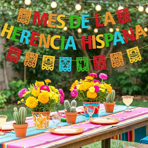 Mes De La Herencia Hispana Banner Hispanic Heritage Month Decorations Happy National Hispanic Heritage Month Party Supplies Latin American Theme Celebration in Kuwait