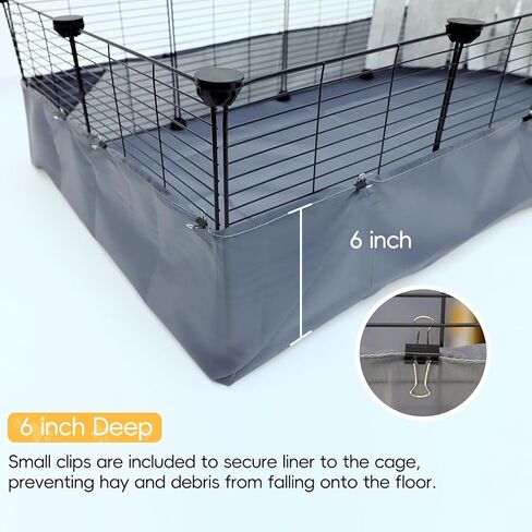 CHEGRON Guinea Pig Bedding 2PCS Waterproof Fleece Mats Premium C&C Cage Blanket for Ultimate Comfort and Hygiene - Fit for Small Animal Rabbit Hamster Ferret Kitrty Puppy Cage, 24x47 inch in Kuwait