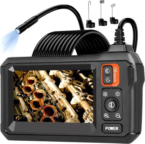 Daxiongmao Borescope, Endoscope Camera with Light, IP67 Waterproof Endoscope, 1080P HD Inspection Camera, Borescope Camera with Light, Snake Camera, 50ft Endoscope Camera, Gadgets for Men (4.3") in Kuwait
