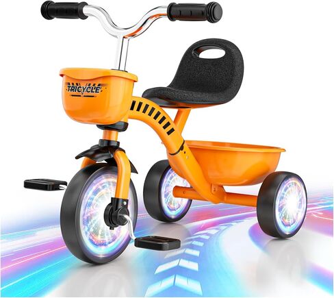 دراجة ثلاثية العجلات للأطفال الصغار 1-3 من 3-5 سنوات ، وليونيكورن رضيع دراجة Bike Baly Bike مع عجلات الإضاءة الملونة وسرات كبيرة ، وهدية عيد ميلاد ولعب 1 2 3 4 4 سنوات الفتيات in Kuwait