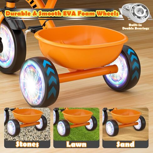 دراجة ثلاثية العجلات للأطفال الصغار 1-3 من 3-5 سنوات ، وليونيكورن رضيع دراجة Bike Baly Bike مع عجلات الإضاءة الملونة وسرات كبيرة ، وهدية عيد ميلاد ولعب 1 2 3 4 4 سنوات الفتيات in Kuwait