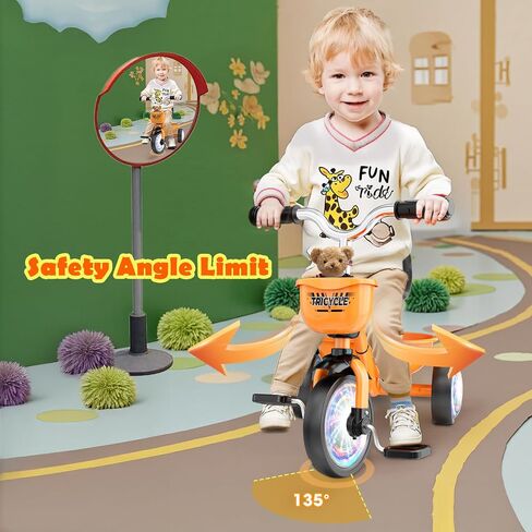 دراجة ثلاثية العجلات للأطفال الصغار 1-3 من 3-5 سنوات ، وليونيكورن رضيع دراجة Bike Baly Bike مع عجلات الإضاءة الملونة وسرات كبيرة ، وهدية عيد ميلاد ولعب 1 2 3 4 4 سنوات الفتيات in Kuwait