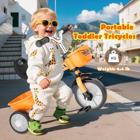 دراجة ثلاثية العجلات للأطفال الصغار 1-3 من 3-5 سنوات ، وليونيكورن رضيع دراجة Bike Baly Bike مع عجلات الإضاءة الملونة وسرات كبيرة ، وهدية عيد ميلاد ولعب 1 2 3 4 4 سنوات الفتيات in Kuwait