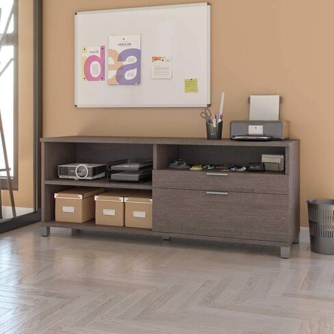 Bestar Pro-Linea Credenza مع درجتين ، 72W ، اللحاء الرمادي in Kuwait