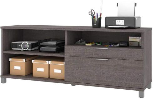 Bestar Pro-Linea Credenza مع درجتين ، 72W ، اللحاء الرمادي in Kuwait