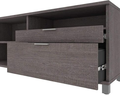 Bestar Pro-Linea Credenza مع درجتين ، 72W ، اللحاء الرمادي in Kuwait